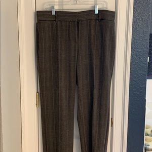 Dressbarn brown plaid dress slacks